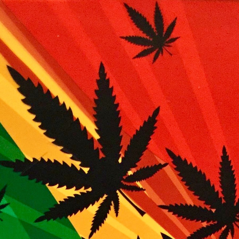 JAMAICAN JIVE MARIJUANA|LM HALF METER WIDE 50CM X 100CM